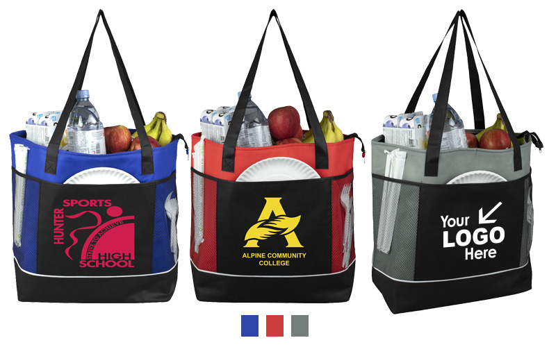 "FROST LINE" Super-Sized Insulated Zipper Cooler Tote